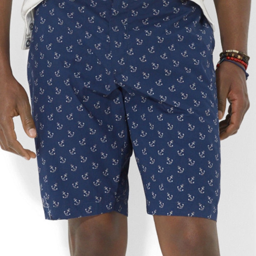 Polo Ralph Lauren Anchor Print Shorts Navy Mens 32